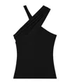 Courrèges Courregès Asymmetric Black Criss Top In Black