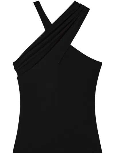 Courrèges Courregès Asymmetric Black Criss Top