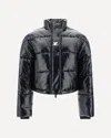 Courrèges Courreges Women Short Vinyl Down Jacket In Black