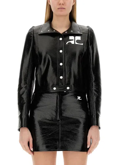 Courrèges Black Vinyl Re-edition Jacket