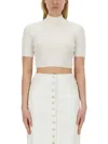 Courrèges Courregès Crop Top In White