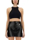 Courrèges Courregès Crop Top In Black