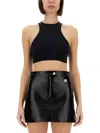 Courrèges Courreges Contrast Top With Buckle Detail In Black