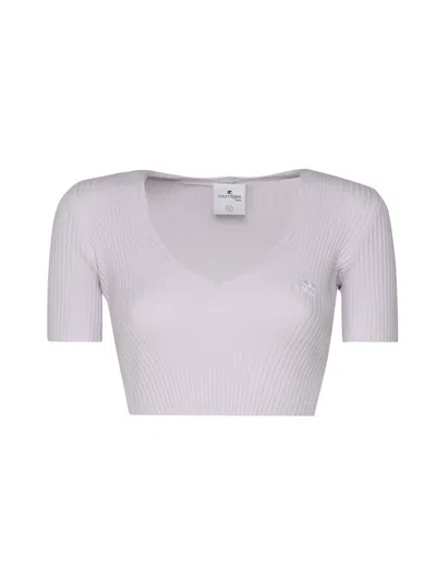 COURRÈGES CROP TOP IN COTTON