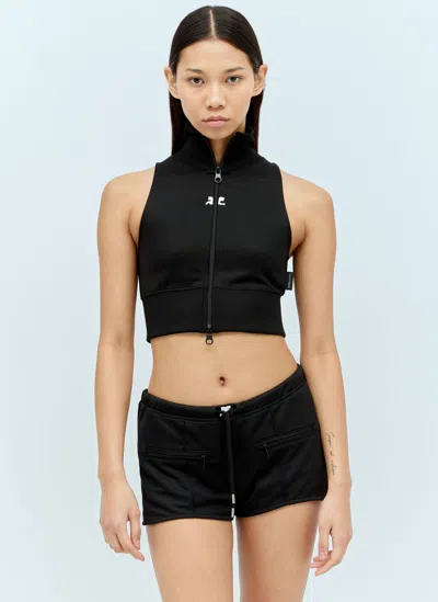 Courrèges Courreges Pre Cropped Track Vest In Black