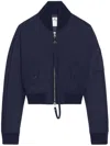 Courrèges Scuba Polycotton Bomber Jacket In Blue