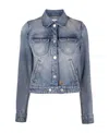 Courrèges Light-wash Button-up Denim Jacket In Gray