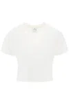 COURRÈGES COURREGES CROPPED LOGO T SHIRT WITH