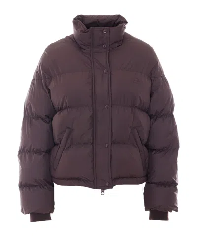 Courrèges Cropped Puffer Jacket In Red