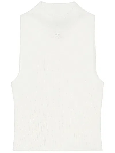 Courrèges Courregès Mockneck T Shirt In White