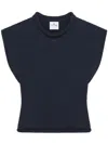 Courrèges Courreges Women Cropped Sleeveles Sweater In Blue