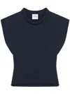 Courrèges Courreges Women Cropped Sleeveles Sweater In Blue