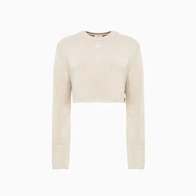 Courrèges Courreges Cropped Sweater In Beige
