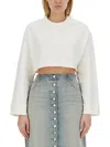 Courrèges Courreges Woman Sweatshirt Ivory Size L Cotton In White