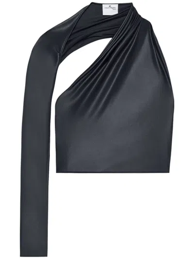 Courrèges Cropped Top In Black
