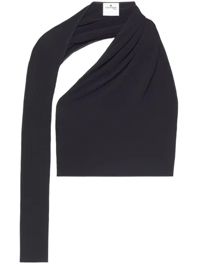 Courrèges Cropped Top In Black