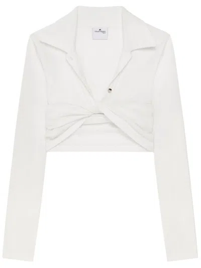 COURRÈGES CROPPED TOP WITH TWIST DETAILING