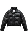 Courrèges Courreges Women Short Vinyl Down Jacket In Black