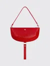 Courrèges Eclipse Moon Shoulder Bag Adjustable Strap In Red