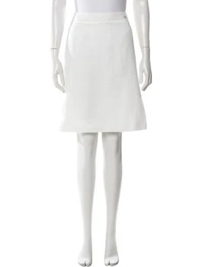 Pre-owned Courrèges Crystal Embellishments Mini Skirt In White