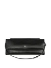 Courrèges Rectangular Leather Shoulder Bag With Adjustable Strap In Black