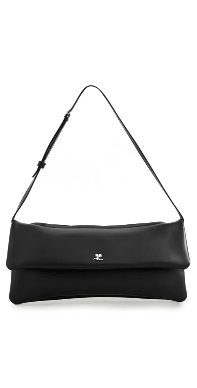 COURRÈGES CUFF LEATHER CLUTCH BLACK