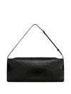 Courrèges Cuff Leather Clutch In Black