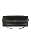 Courrèges Rectangular Leather Shoulder Bag With Adjustable Strap In Black