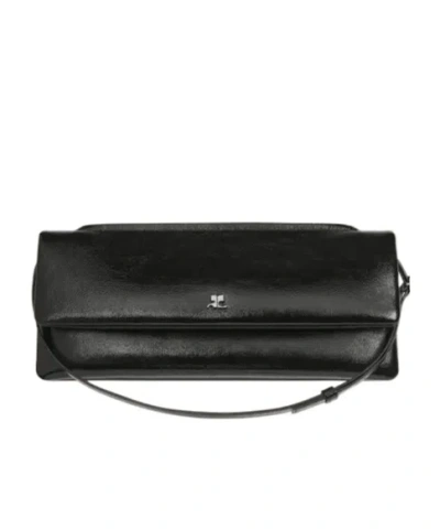 COURRÈGES COURRÈGES CUFF NAPLACK LEATHER CLUTCH BAG