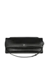 Courrèges Rectangular Leather Shoulder Bag With Adjustable Strap In Black