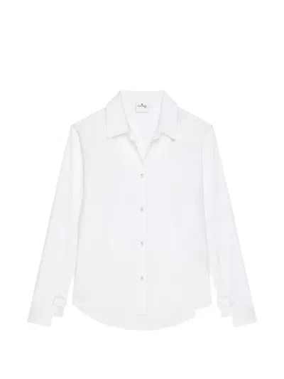 Courrèges Cuff-detail Poplin Shirt In White