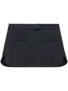 Courrèges Minirock Mit Abgerundetem Saum In Black