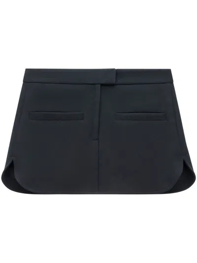 Courrèges Minirock Mit Abgerundetem Saum In Black