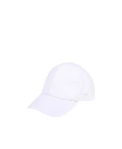 Courrèges Curved-peak Cotton Cap In White