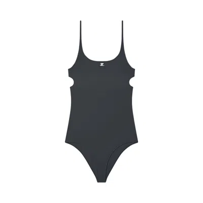 Pre-owned Courrèges Cut Out 1-piece Swimsuit 'black' | Women's Size M