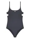 Courrèges Cut Out Body Swim In Gray