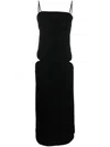 Courrèges Cut-out Boydcon Midi Dress In Black