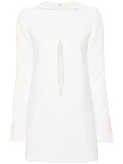 Courrèges White Cut-out Crepe Mini Dress
