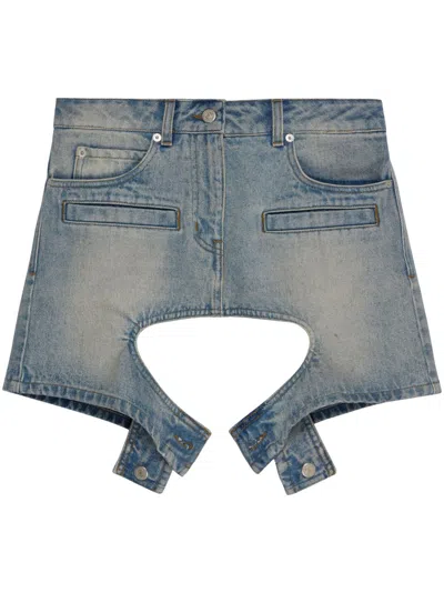 Courrèges Minirock Mit Cut-outs In Blue