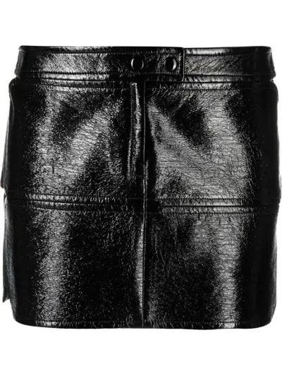 Courrèges Cut-out Detail Miniskirt In Black