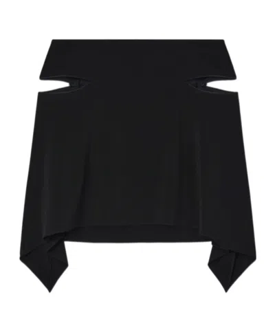 COURRÈGES CUT-OUT DRAPED MINISKIRT