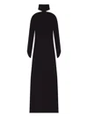 Courrèges Circle Cold-shoulder Crepe Halterneck Gown In Black
