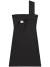 Courrèges Mini Dress With Cut-out And Button Accents In Black