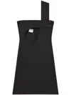 Courrèges Mini Dress With Cut-out And Button Accents In Black
