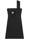 Courrèges Mini Dress With Cut-out And Button Accents In Black