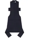 Courrèges Cut-out Mini Dress In Blue