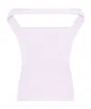 Courrèges Sleeveless Ribbed Knit Off-the-shoulder Top In White
