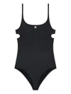 Courrèges Cut-out Swimsuit In Black
