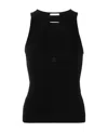 Courrèges Cut-out Tank Top In Black