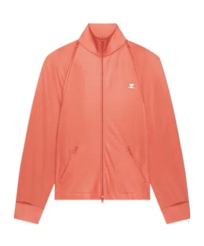 Courrèges Cut Out Tracksuit Jacket In Orange